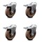 Service Caster 5 Inch High Temp Glass Filled Nylon Bolt Hole Caster Set with Total Lock Brake SCC-BHTTL20S514-GFNSHT-4 - alternate 1